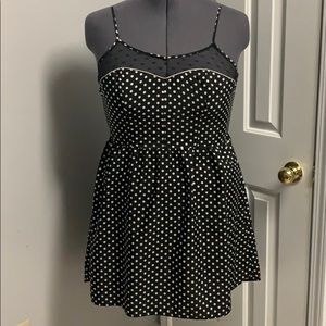 High-low Polka Dot Sweetheart Pinup Dress XL